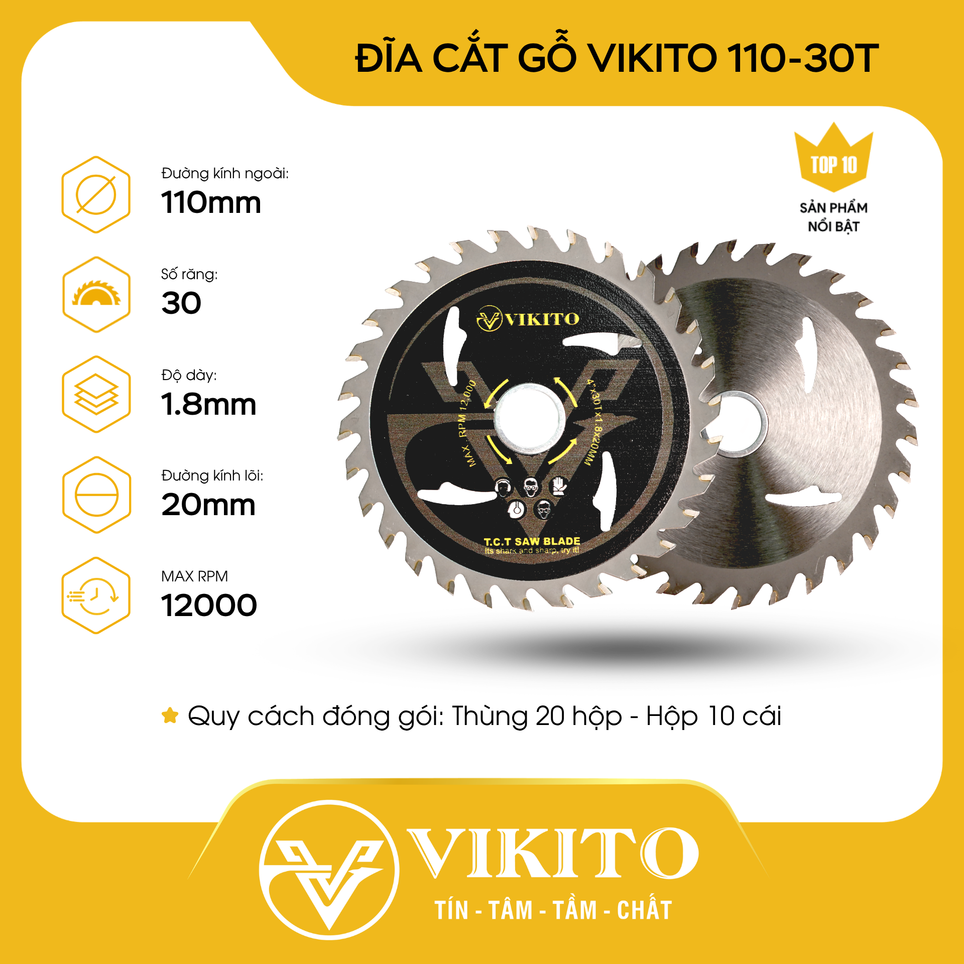 Đĩa Cắt gỗ VIKITO 110-30T